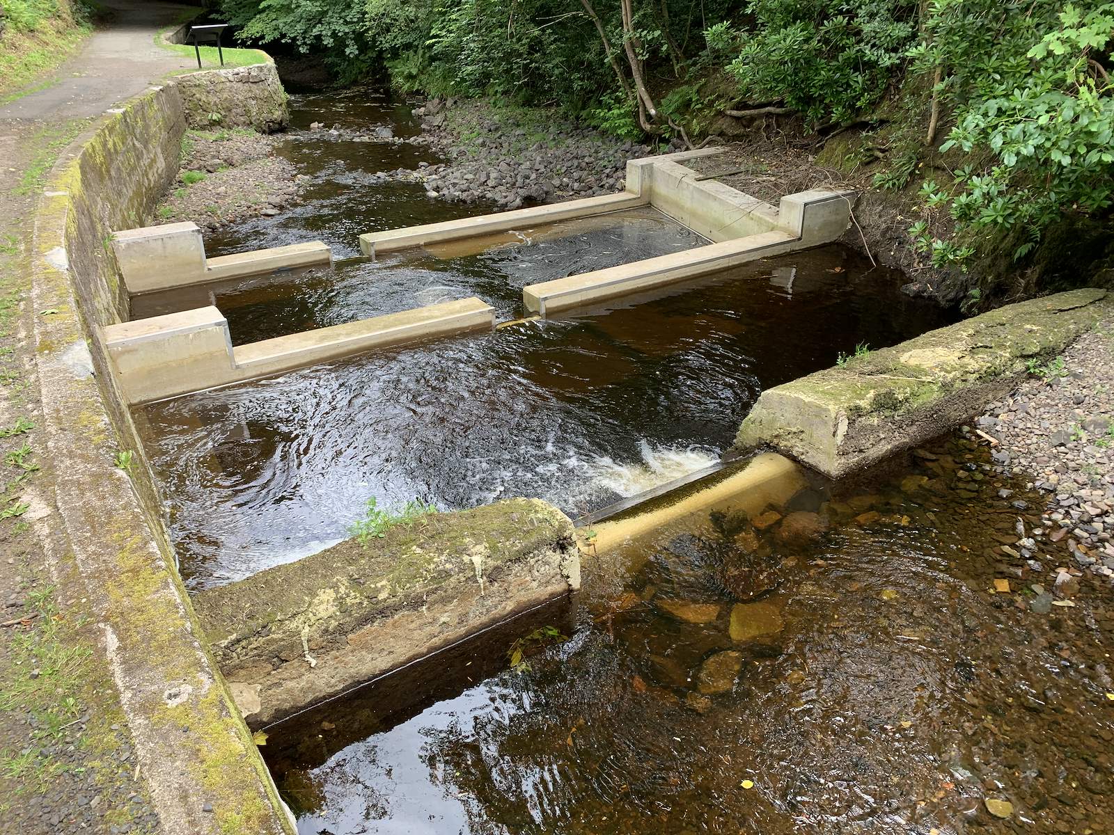 The water weir project at Gotter, Scotland