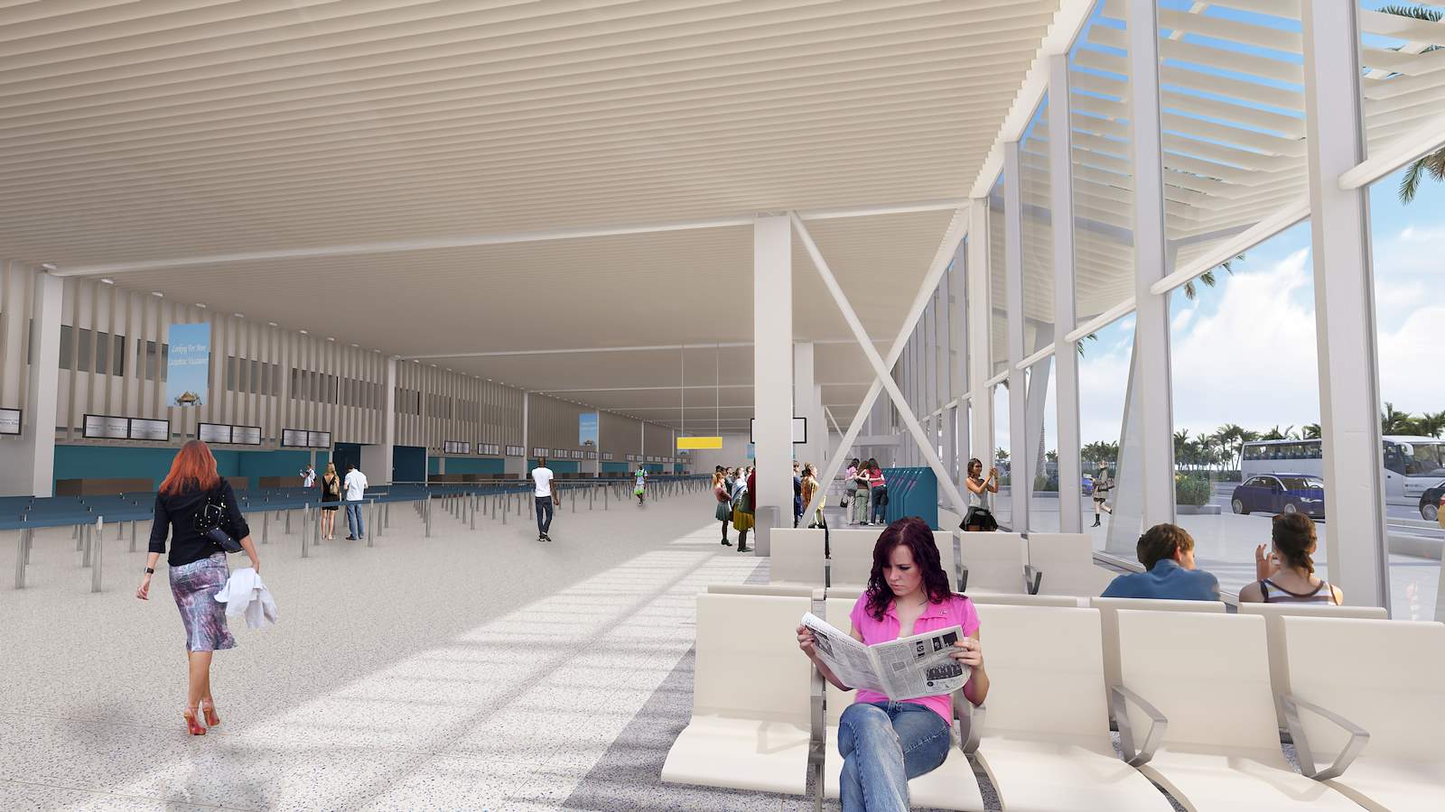 Gold certification for expanded airport terminal Render of the expansion airport terminal of the Queen Beatrix International Airport in Aruba